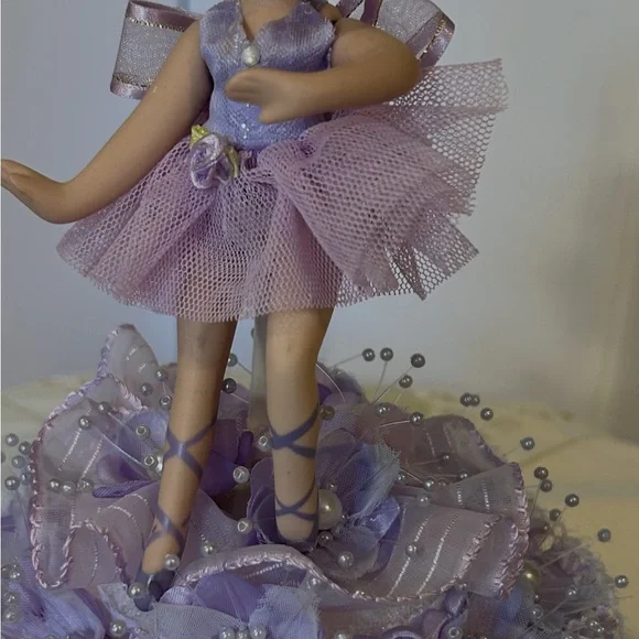 Purple Ballerina Doll Figurine cake topper or table decoration - Picture 9 of 9